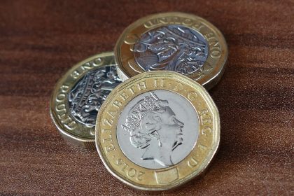 pound coin, british, new